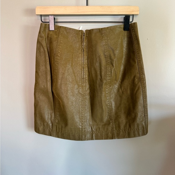 Free People Faux Leather Mini Skirt - Picture 2 of 4